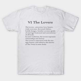 The Lovers Tarot Arcana meaning T-Shirt